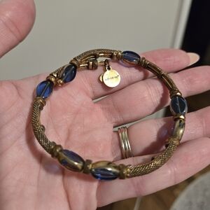 Alex & Ani Blue W/ Gold Wrap Bracelet